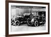Chauffeurs with a 1906 Daimler and Renault, C1906-null-Framed Photographic Print