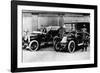 Chauffeurs with a 1906 Daimler and Renault, C1906-null-Framed Photographic Print