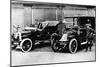 Chauffeurs with a 1906 Daimler and Renault, C1906-null-Mounted Photographic Print