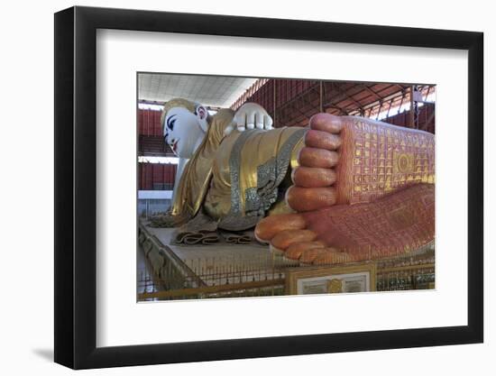 Chauk Htat Kyi Reclining Buddha, Yangon (Rangoon), Myanmar (Burma), Asia-Richard Cummins-Framed Photographic Print