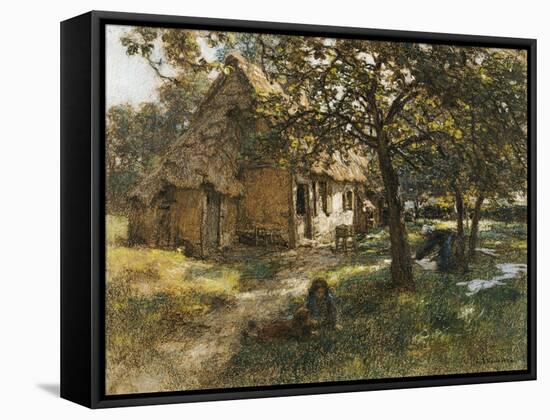 Chaumiere, Normande, 1900-Léon Augustin L'hermitte-Framed Stretched Canvas