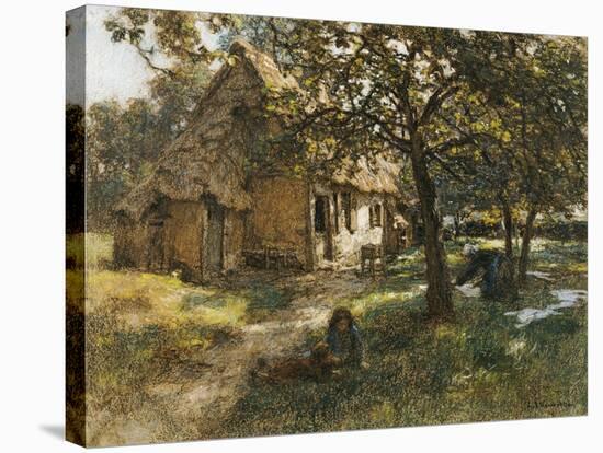 Chaumiere, Normande, 1900-Léon Augustin L'hermitte-Stretched Canvas