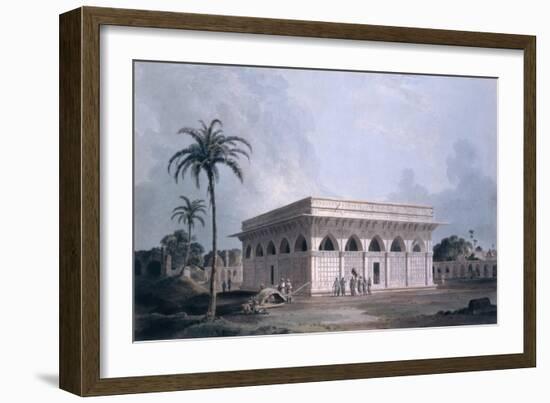 Chaunsath Khamba, Nizamuddin, New Delhi (Coloured Aquatint)-Thomas Daniell-Framed Giclee Print