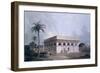 Chaunsath Khamba, Nizamuddin, New Delhi (Coloured Aquatint)-Thomas Daniell-Framed Giclee Print