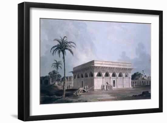 Chaunsath Khamba, Nizamuddin, New Delhi (Coloured Aquatint)-Thomas Daniell-Framed Giclee Print