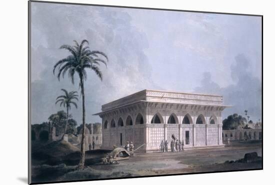 Chaunsath Khamba, Nizamuddin, New Delhi (Coloured Aquatint)-Thomas Daniell-Mounted Giclee Print