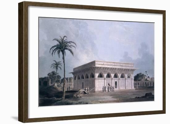 Chaunsath Khamba, Nizamuddin, New Delhi (Coloured Aquatint)-Thomas Daniell-Framed Giclee Print