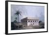 Chaunsath Khamba, Nizamuddin, New Delhi (Coloured Aquatint)-Thomas Daniell-Framed Giclee Print