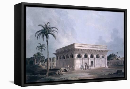 Chaunsath Khamba, Nizamuddin, New Delhi (Coloured Aquatint)-Thomas Daniell-Framed Stretched Canvas