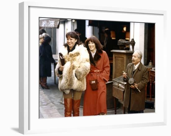 Chaussette surprise by Jean-Fran?oisDavy with Bernadette lafont and Anna karina, 1978 (photo)-null-Framed Photo