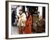 Chaussette surprise by Jean-Fran?oisDavy with Bernadette lafont and Anna karina, 1978 (photo)-null-Framed Photo