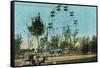 Chautauqua Lake, New York - Celoron Park; View of Phoenix Ferris Wheel-Lantern Press-Framed Stretched Canvas