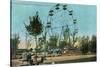 Chautauqua Lake, New York - Celoron Park; View of Phoenix Ferris Wheel-Lantern Press-Stretched Canvas