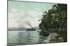 Chautauqua Lake, New York - Long Point View of Steamer-Lantern Press-Mounted Art Print