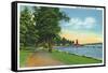 Chautauqua Lake, New York - Scenic View along the Lake-Lantern Press-Framed Stretched Canvas