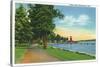 Chautauqua Lake, New York - Scenic View along the Lake-Lantern Press-Stretched Canvas