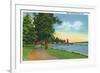 Chautauqua Lake, New York - Scenic View along the Lake-Lantern Press-Framed Premium Giclee Print