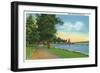 Chautauqua Lake, New York - Scenic View along the Lake-Lantern Press-Framed Art Print