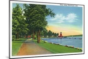 Chautauqua Lake, New York - Scenic View along the Lake-Lantern Press-Mounted Art Print