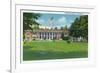 Chautauqua, New York - Exterior View of the Colonnade Building-Lantern Press-Framed Premium Giclee Print