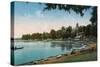 Chautauqua, New York - View of the Bay from Chautauqua Institution-Lantern Press-Stretched Canvas