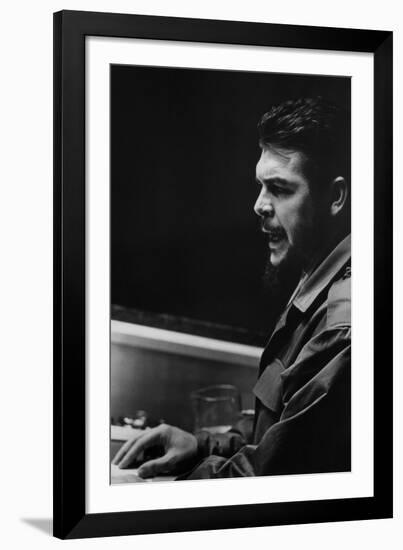 Che Guevara Speaking at the United Nations, Dec. 11, 1964-null-Framed Photo