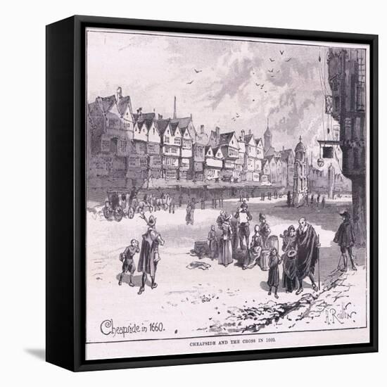 Cheapside Ad 1660-Herbert Railton-Framed Stretched Canvas