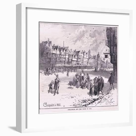 Cheapside Ad 1660-Herbert Railton-Framed Giclee Print