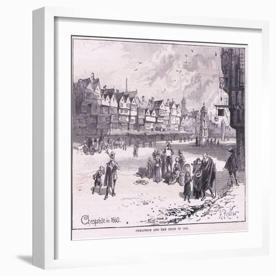Cheapside Ad 1660-Herbert Railton-Framed Giclee Print