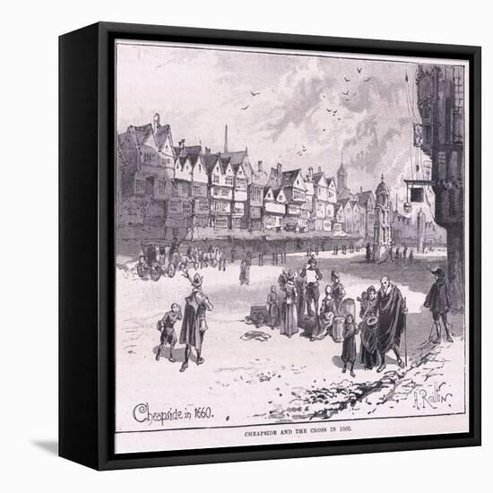 Cheapside Ad 1660-Herbert Railton-Framed Stretched Canvas
