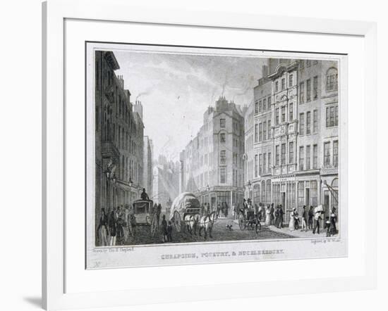 Cheapside, London, 1827-Thomas Hosmer Shepherd-Framed Giclee Print