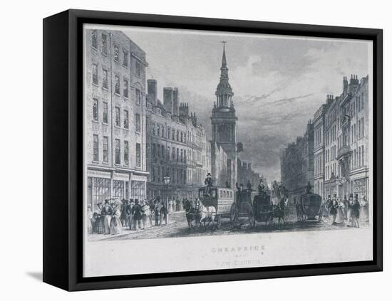 Cheapside, London, C1830-Thomas Hosmer Shepherd-Framed Stretched Canvas