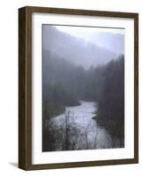 Cheat River Flowing Through Alleghenies on a Misty Day-John Dominis-Framed Photographic Print