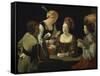 Cheat with c.1635-Georges de La Tour-Framed Stretched Canvas
