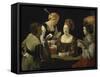 Cheat with c.1635-Georges de La Tour-Framed Stretched Canvas