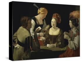 Cheat with c.1635-Georges de La Tour-Stretched Canvas