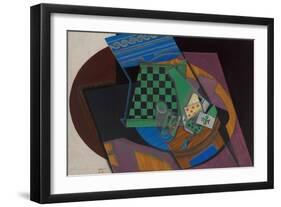 Checkerboard And Playing Cards-Juan Gris-Framed Giclee Print