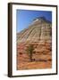 Checkerboard Mesa, Formed of Navajo Sandstone, Zion National Park, Utah, United States of America-Peter Barritt-Framed Photographic Print