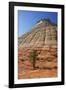 Checkerboard Mesa, Formed of Navajo Sandstone, Zion National Park, Utah, United States of America-Peter Barritt-Framed Photographic Print