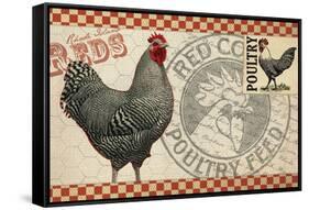 Checkered Chicken 3-null-Framed Stretched Canvas