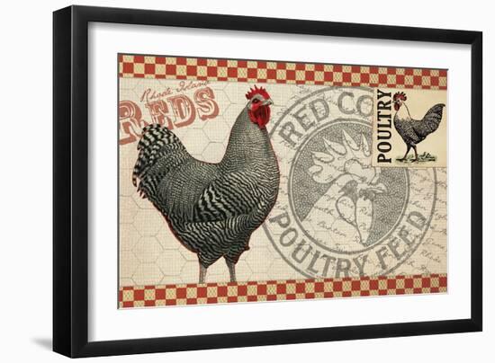 Checkered Chicken 3-null-Framed Premium Giclee Print