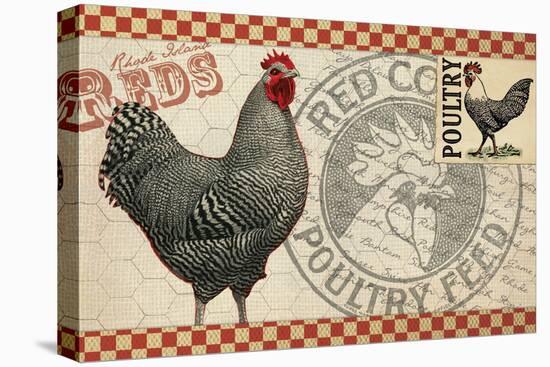 Checkered Chicken 3-null-Stretched Canvas