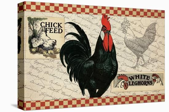 Checkered Chicken 4-null-Stretched Canvas