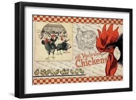Checkered Chicken 6-null-Framed Giclee Print