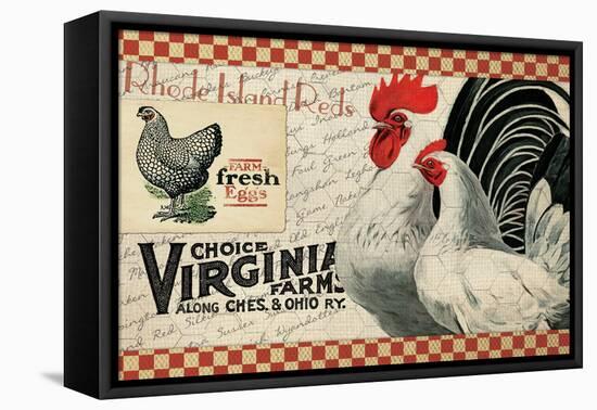 Checkered Chickens - Image 2-The Saturday Evening Post-Framed Stretched Canvas