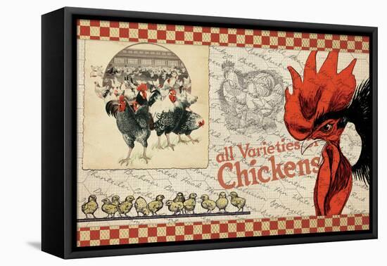 Checkered Chickens - Image 6-The Saturday Evening Post-Framed Stretched Canvas