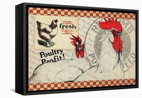 Checkered Chickens - Image 8-The Saturday Evening Post-Framed Stretched Canvas