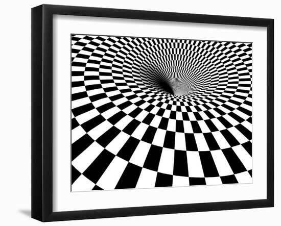 Checkered Texture 3D Background-ArchMan-Framed Art Print