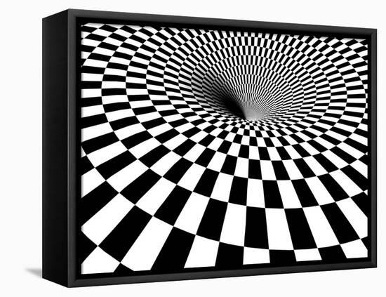 Checkered Texture 3D Background-ArchMan-Framed Stretched Canvas