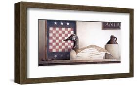 Checkers and Slats-Ray Hendershot-Framed Art Print